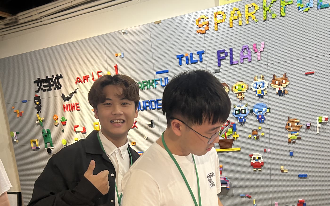 A candid team moment at the Sparkful activity